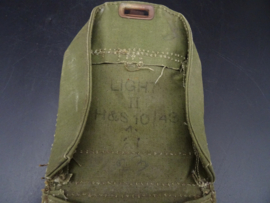 British WW2 MkII Lightweight Gas Mask Bag dated 1943