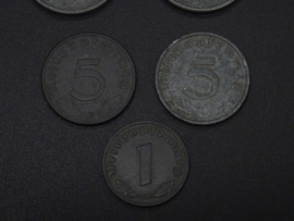 German Reichspfennig set of 5 coins (4)
