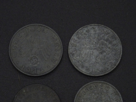 German Reichspfennig set of 5 coins (4)