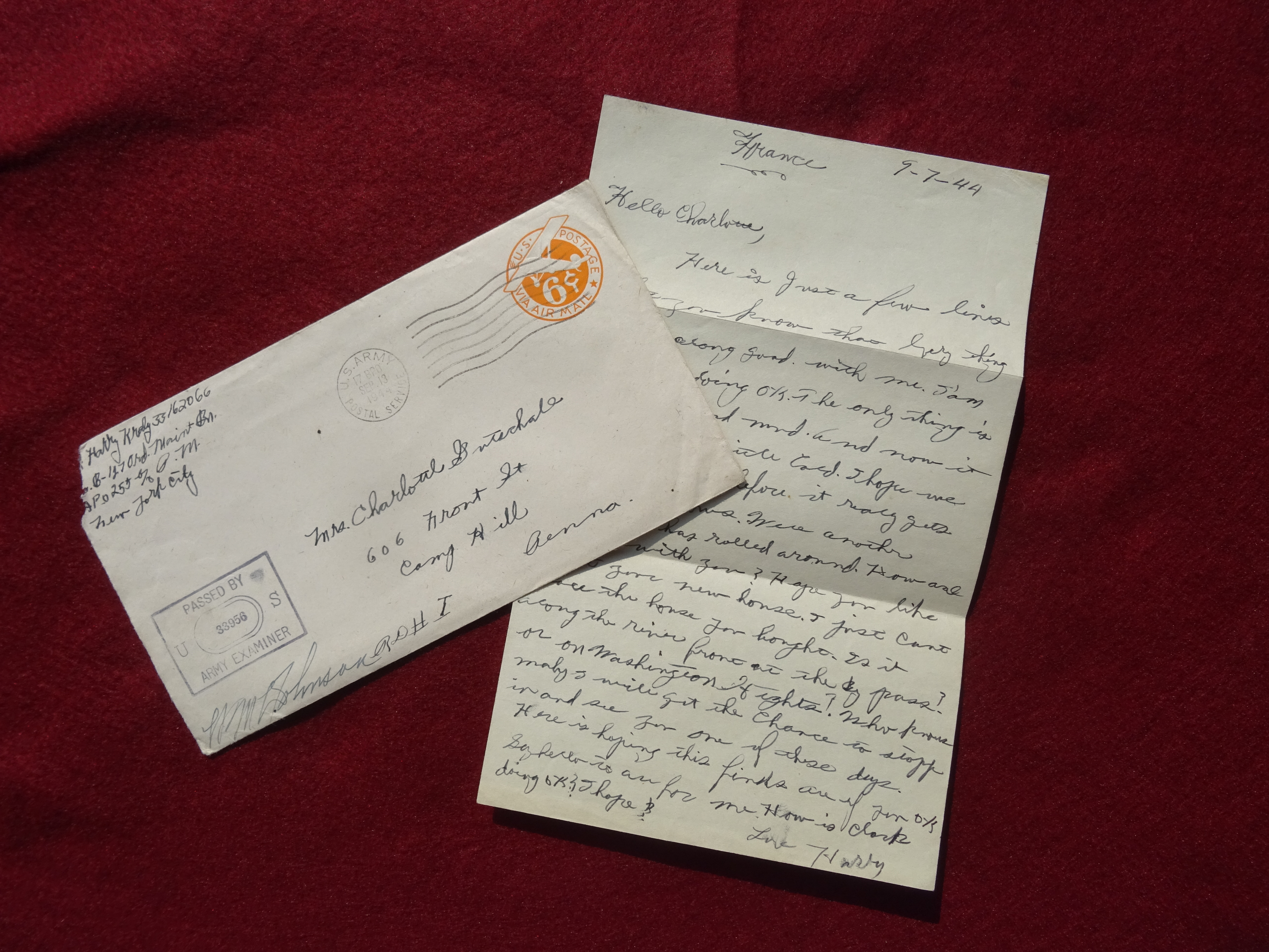 Correspondence grouping 5th Armored Division ww2