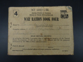 War Ration Book Four with stamps