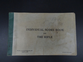 Individual scorebook for the rifle