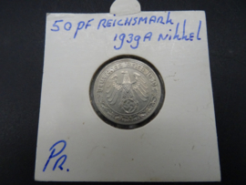 50 Pfennig 1939 A Nickel (Rare)