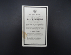 German WW2 death notice Obergefreiter Pionier Regiment