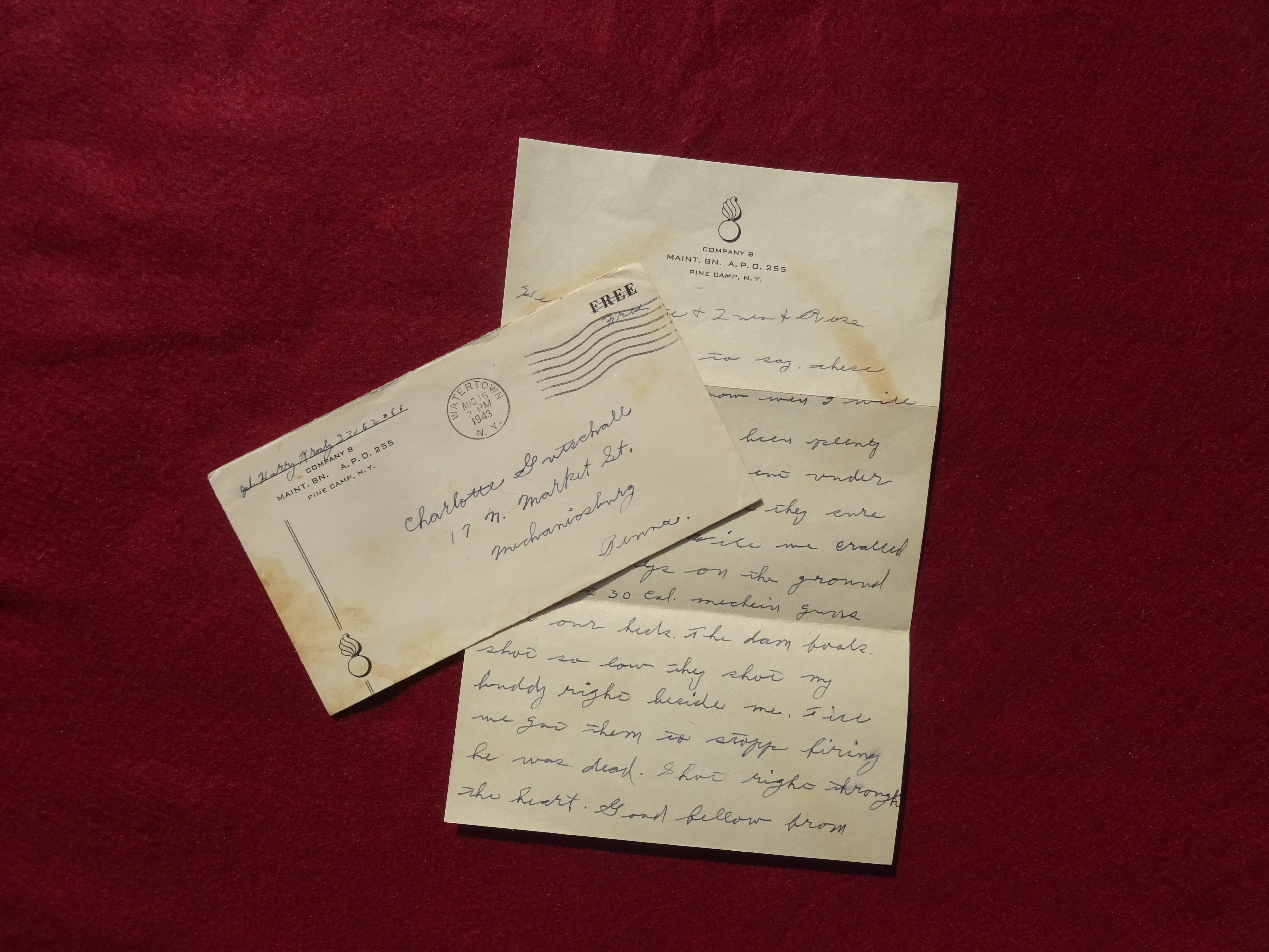 Correspondence grouping 5th Armored Division ww2