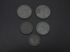 German Reichspfennig set of 5 coins (4)