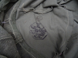 British WW2 mosquito net helmet cover Indian Made