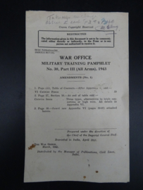 War Office Military Training Pamphlet 1943