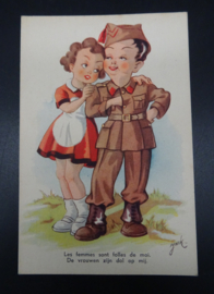 Belgian postcard WW2