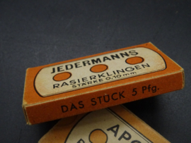 German Jedermanns razor blades ww2