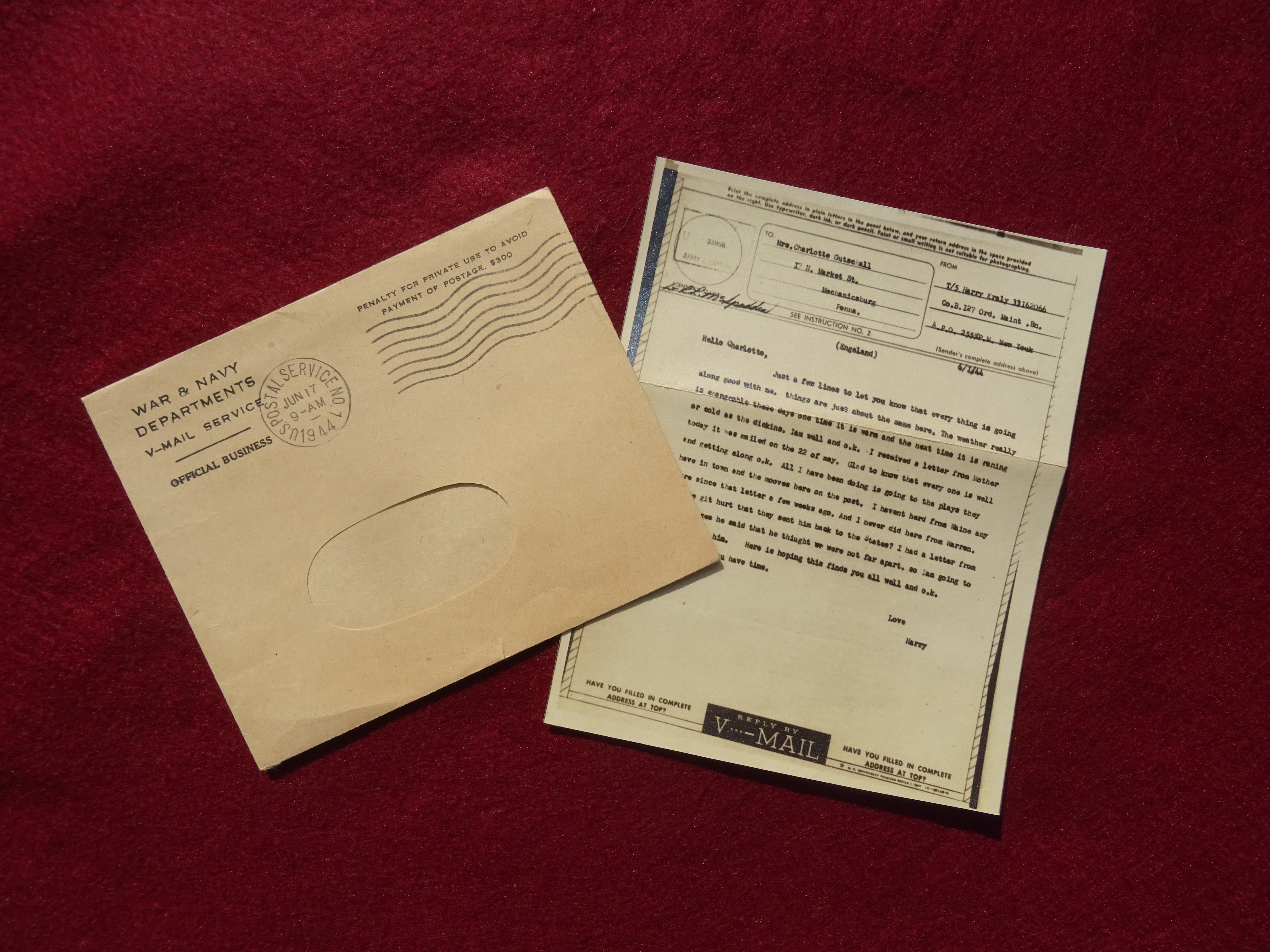 Correspondence grouping 5th Armored Division ww2