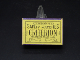 Criterion safety matches - British made