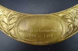 French Remembrance plaque WW1 for Adrian helmet