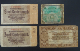4 ww2 era banknotes