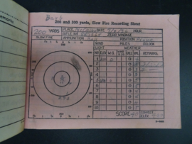 Individual scorebook for the rifle