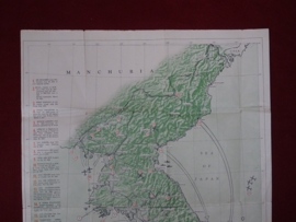 Korean War Map - Stars and Stripes Magazine 1952