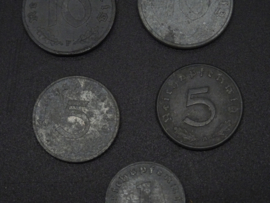 German Reichspfennig set of 5 coins (1)