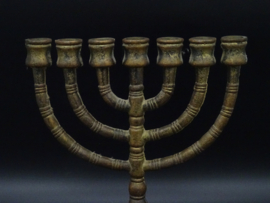 Bronze menorah candlestick