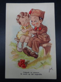 Belgian postcard WW2
