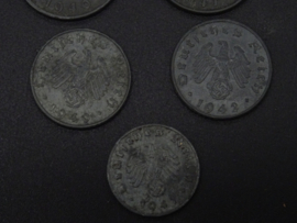 German Reichspfennig set of 5 coins (3)