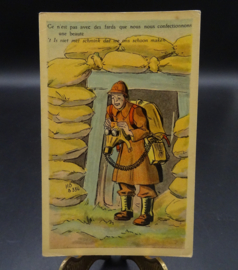 Belgian humoristic postcard 1930's
