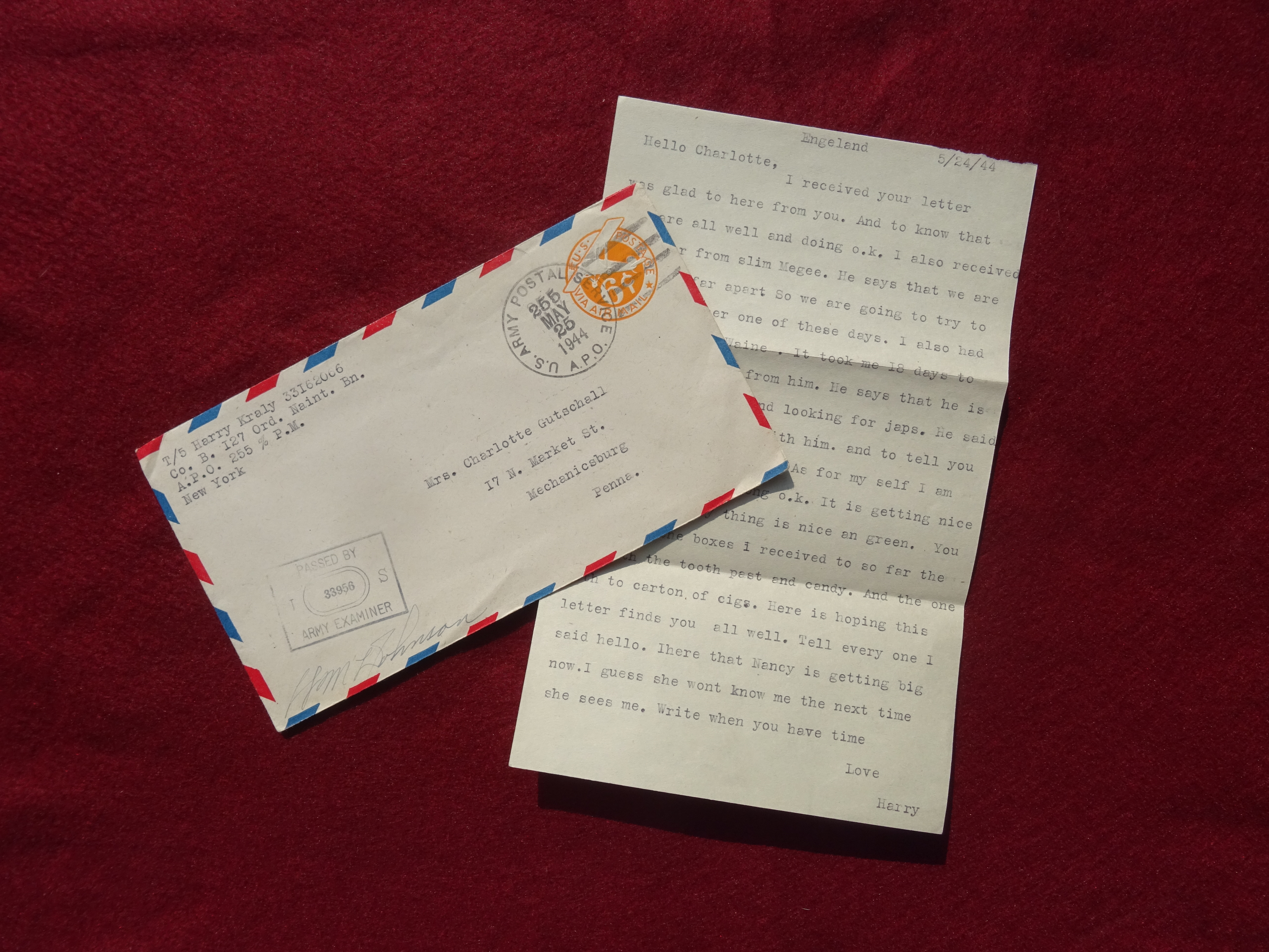 Correspondence grouping 5th Armored Division ww2