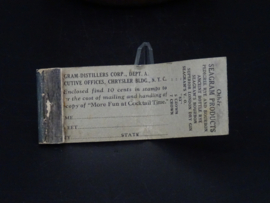 Vintage USA matchbook 'Seagram's '