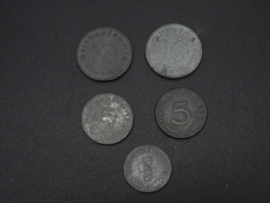 German Reichspfennig set of 5 coins (1)