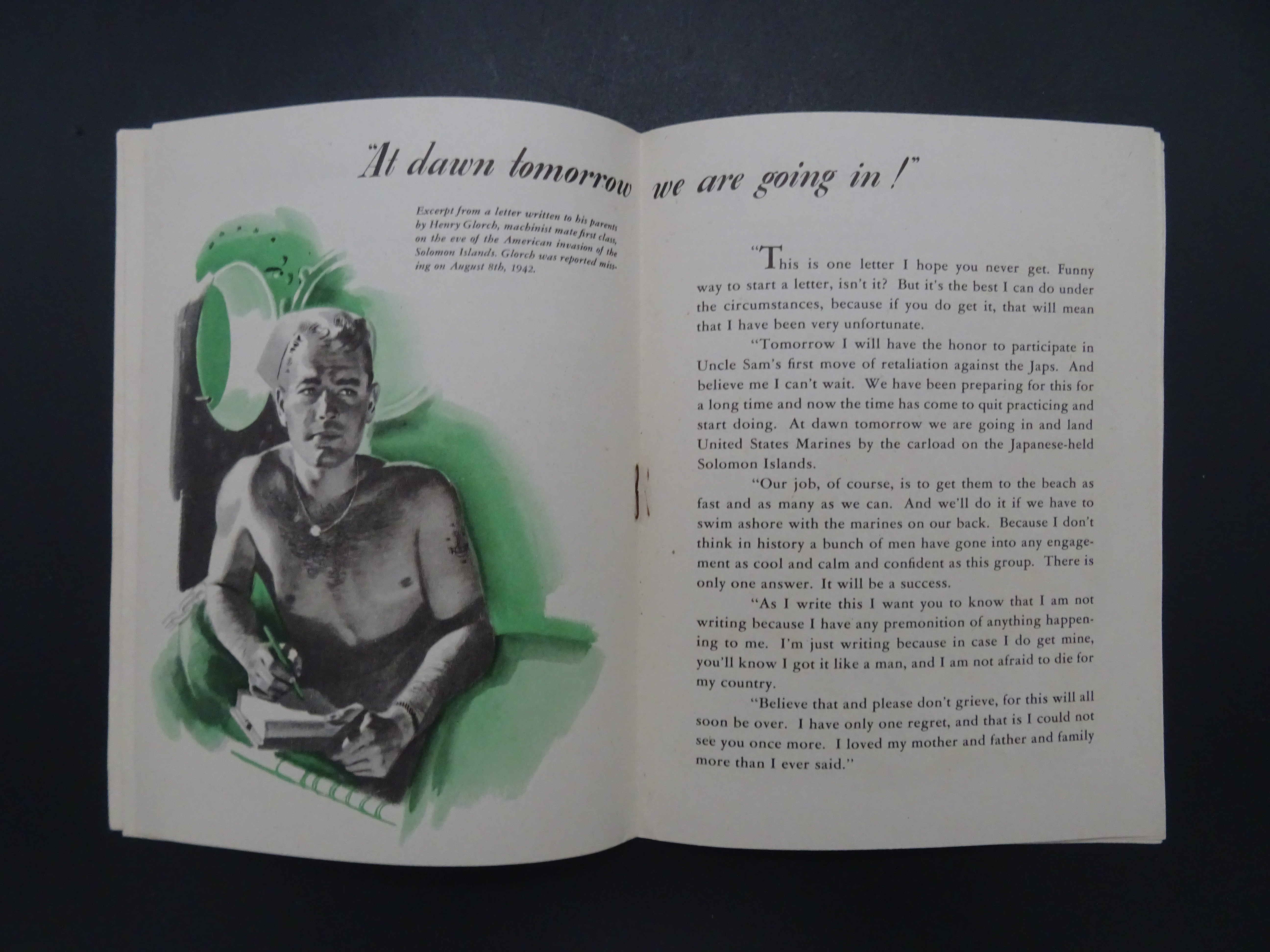 US Navy booklet 'Lest we forget' 1943