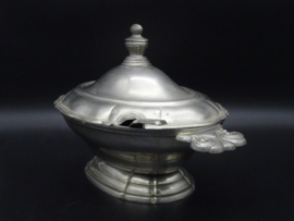 Pewter soup tureen