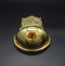 Brass Holy water font Lamb of God
