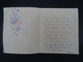 US Thanksgiving Card ww2