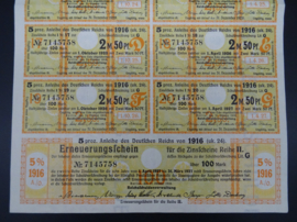 German Kriegsanleihe (War bonds) 2,50 Mark 1916