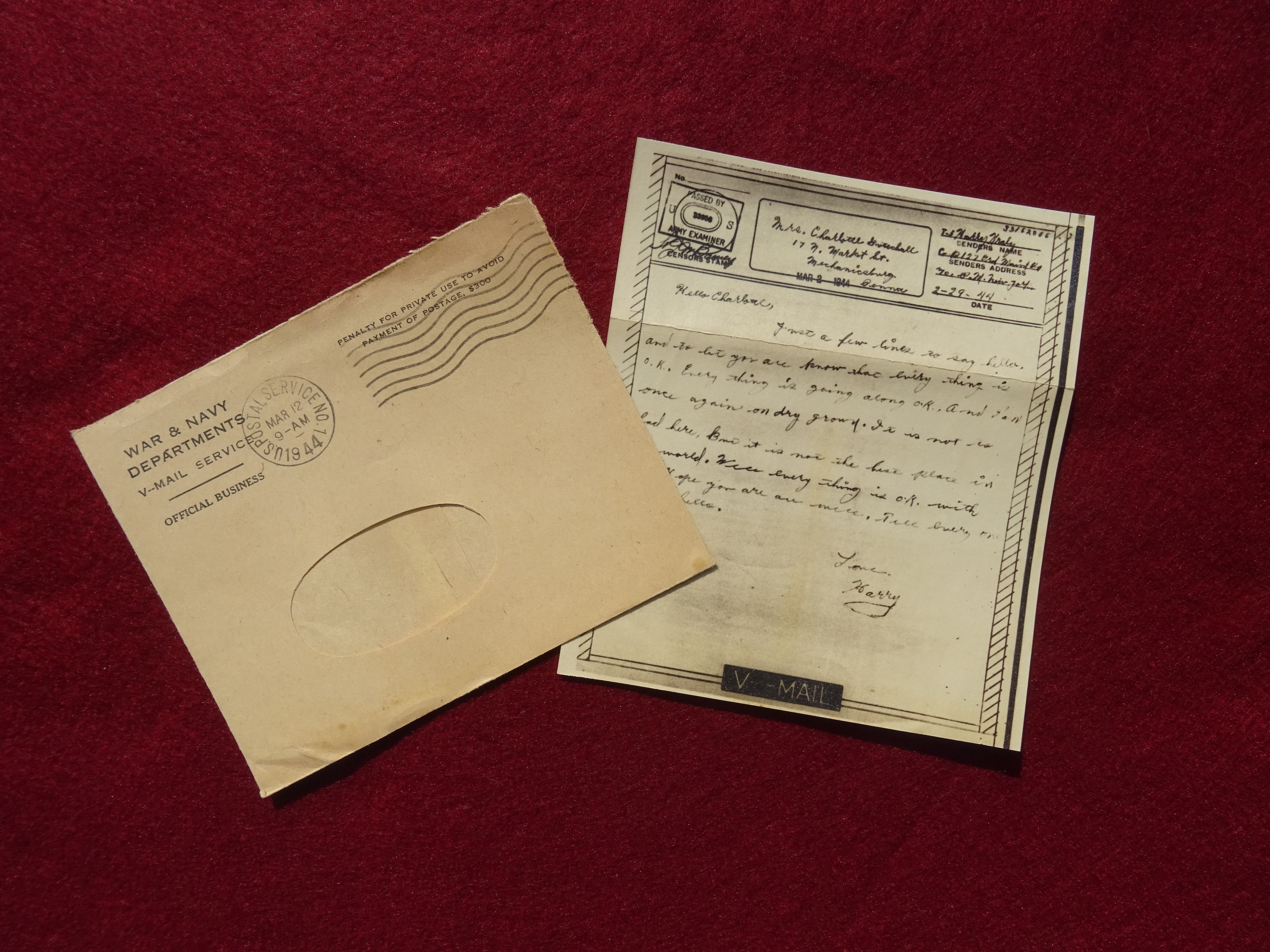 Correspondence grouping 5th Armored Division ww2