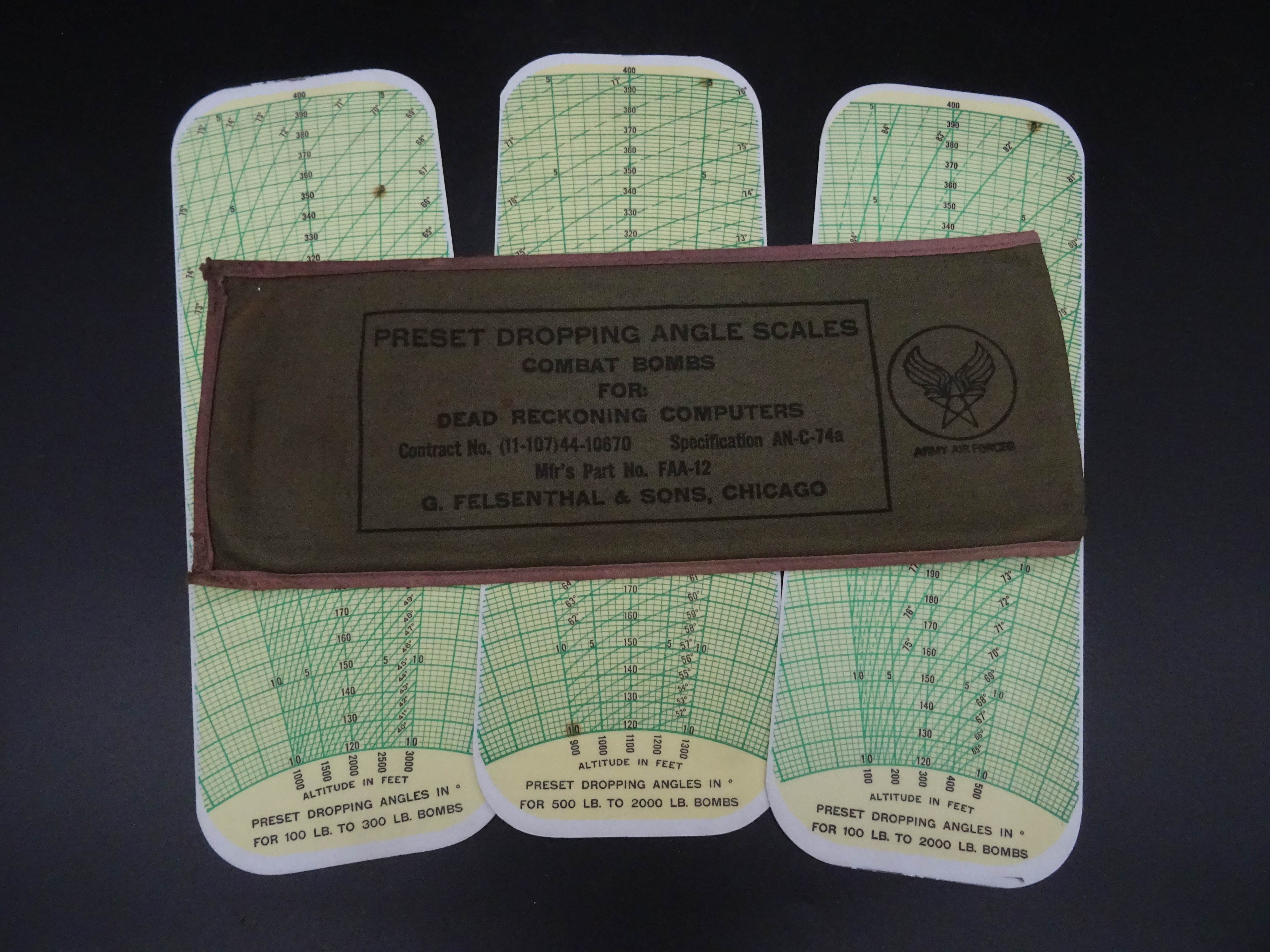USAAF preset dropping angle scales combat bombes