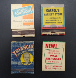 16 American matchbooks