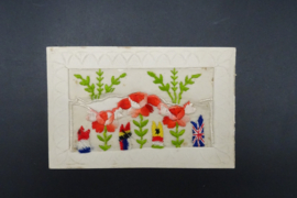 WW1 silk embroidered postcard