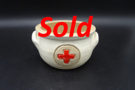 Belgian Red Cross stoneware bowl W. Biron