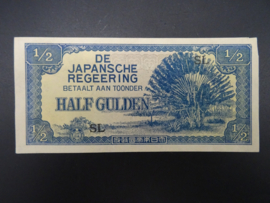 WW2 Japanese Occupation Money Half Gulden Dutch East Indies