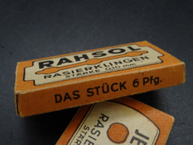 German Rahsol razor blades ww2