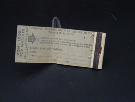 Vintage USA matchbook 'Wall Dispenser'