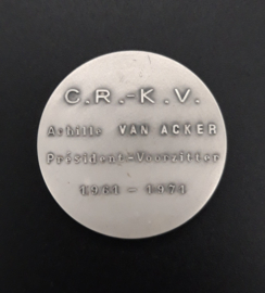 Silver medal Achille Van Acker, president Chamber of Representatives
