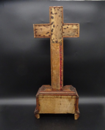 Tramp Art crucifix ca. 1920's