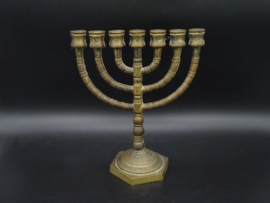 Bronze menorah candlestick