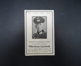 German WW2 death notice Schützen, Belgian East Cantons