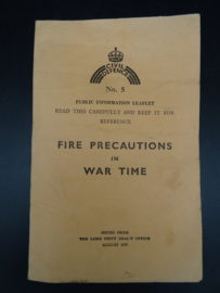 Civil Defence Fire Precautions in War Time 1939