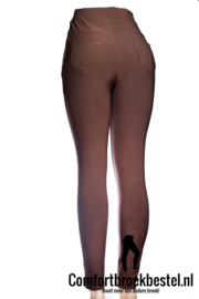 Comfortbroek chocolade bruin