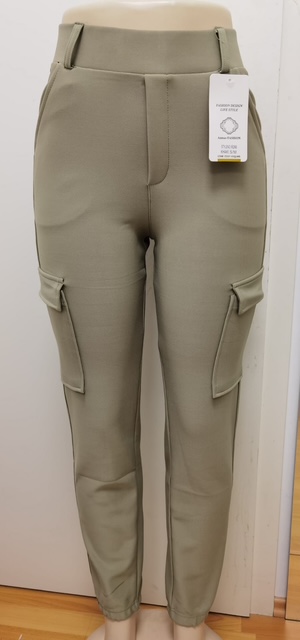 comfortbroek cargo licht kaki