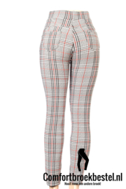 comfortbroek blokje rode streep