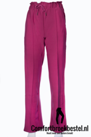 Comfortbroek Rose fuchsia nieuw met touwtje met rechte pijp